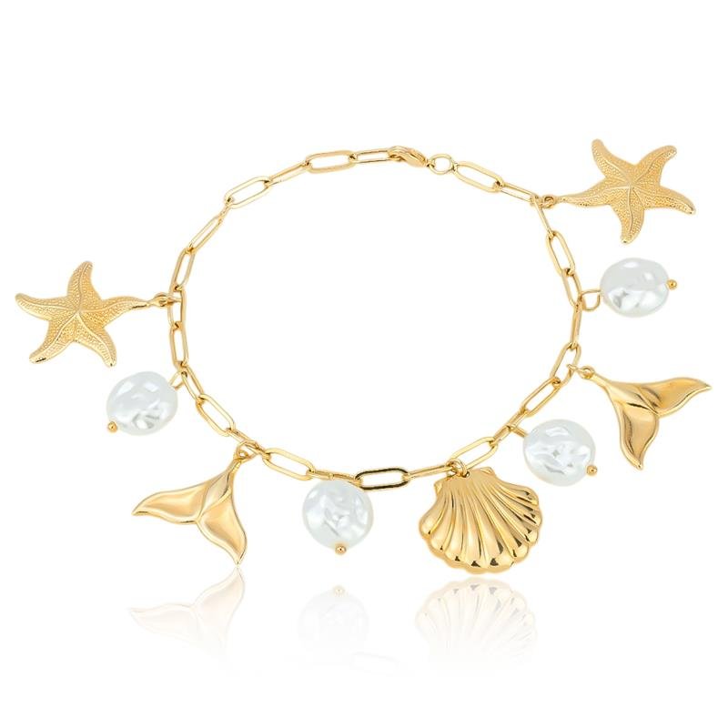 PULSEIRA FOLHEADA MAR PINGENTES - MAR 