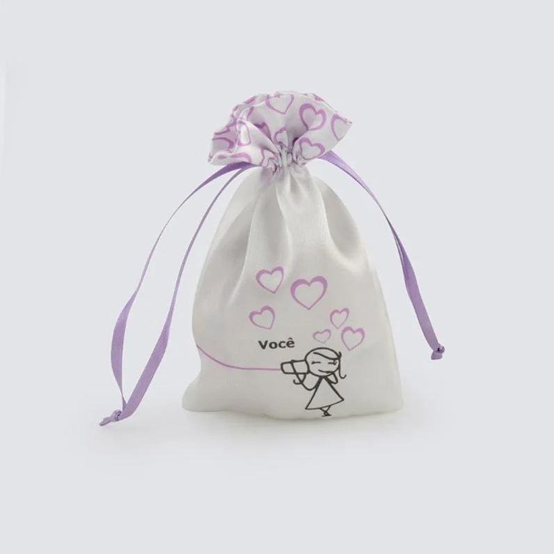 SAQUINHO DE CETIM M AMO VOCÊ - PCT 10 UNIDADES