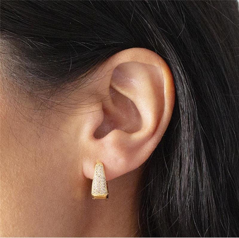 ARGOLA FOLHEADA ZIRCÔNIA