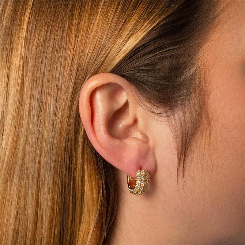 ARGOLA FOLHEADA ZIRCÔNIA