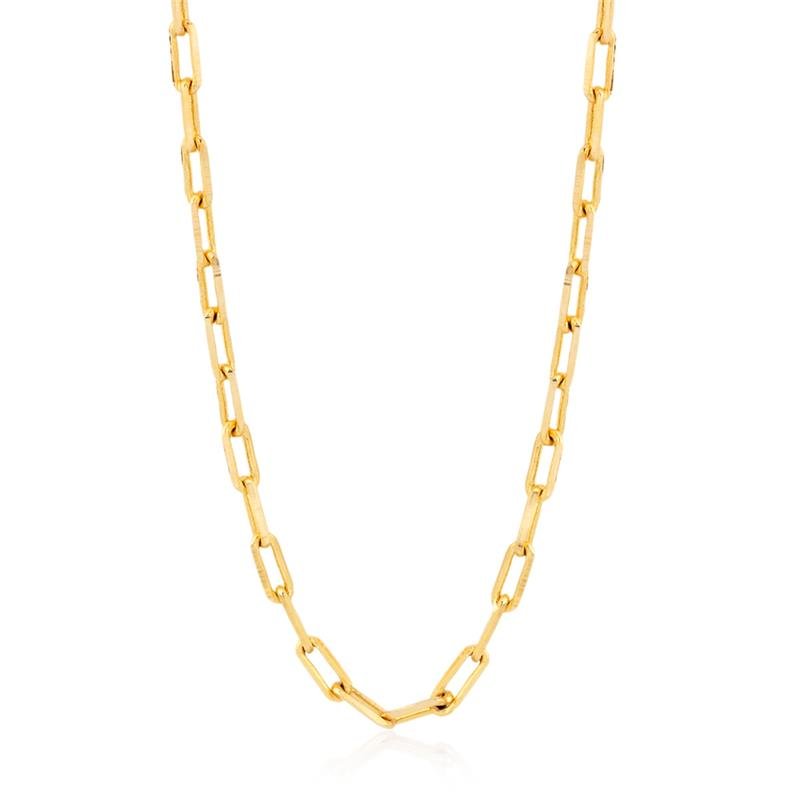 CORRENTE FOLHEADA ELO CARTIER - 70 CM 