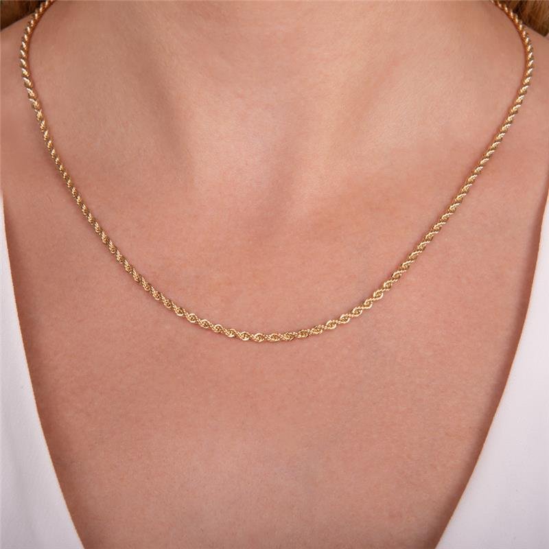 GARGANTILHA FOLHEADA CORDÃO BAIANO - 60CM