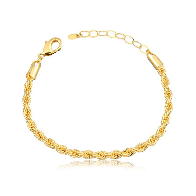 PULSEIRA FOLHEADO CORDÃO BAIANO E 18 CM