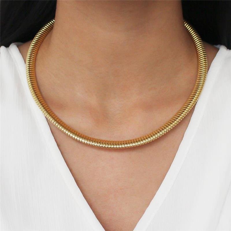 GARGANTILHA FOLHEADA SNAKE