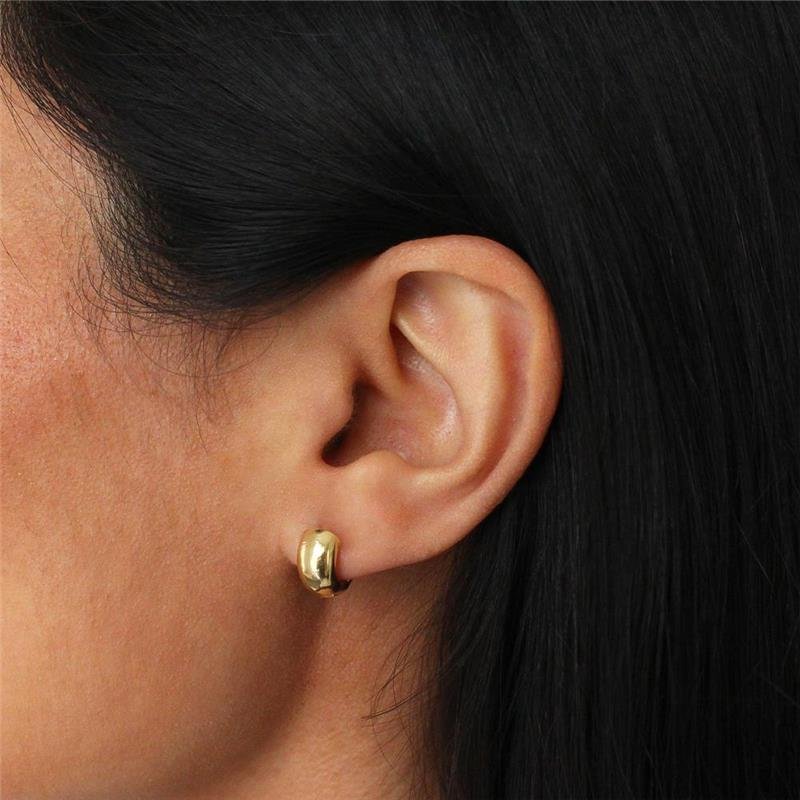 ARGOLA FOLHEADA LISA