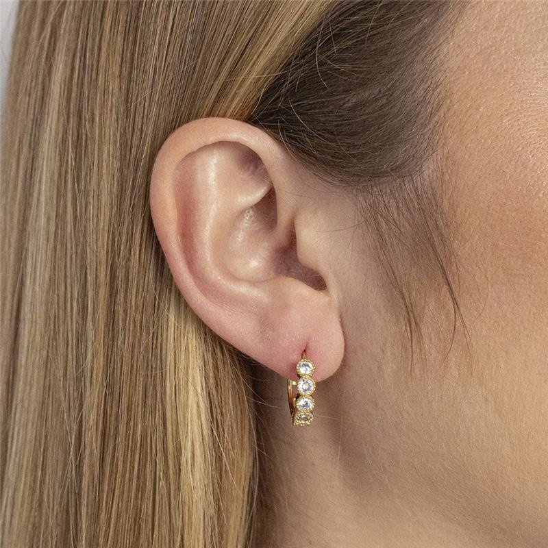 ARGOLA FOLHEADA PONTO DE LUZ