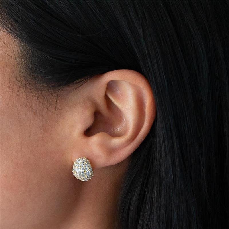 SEMI-ARGOLA FOLHEADA FRENTE INTEIRA CRAVEJADA