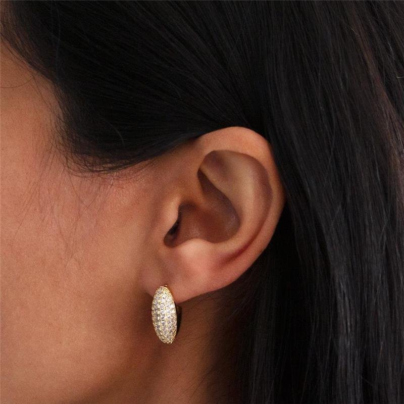 SEMI-ARGOLA FOLHEADA FRENTE CRAVEJADA