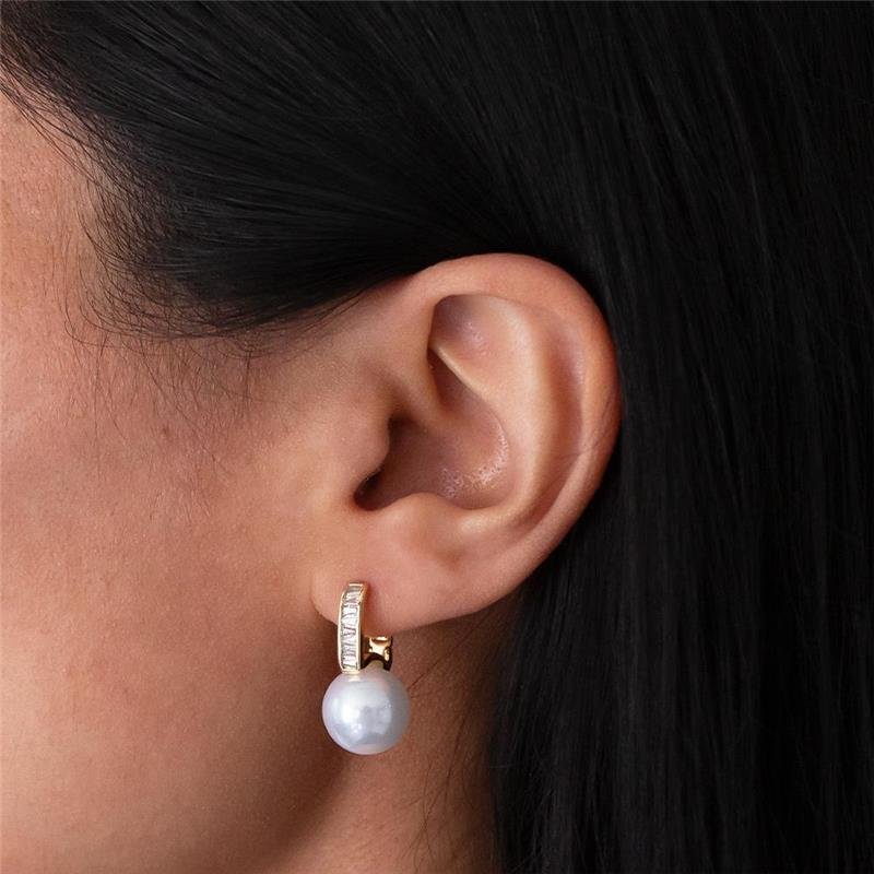 ARGOLA FOLHEADA CRAVEJADA PÉROLA 