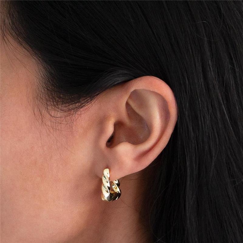 ARGOLA FOLHEADA QUADRICULADA BORDA DETALHADA