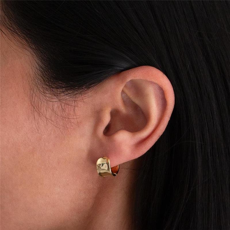 ARGOLA FOLHEADA LISA DETALHADA