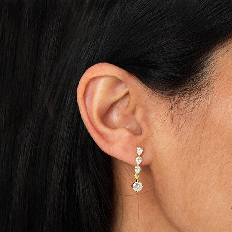 BRINCO FOLHEADO GOTAS PONTO DE LUZ