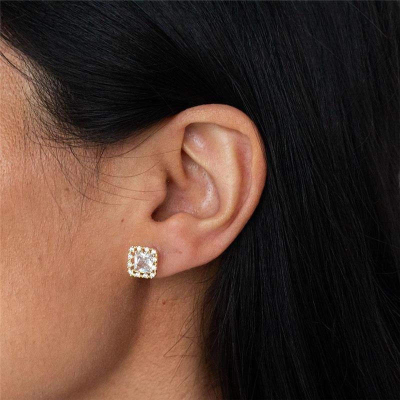 BRINCO FOLHEADO CRAVEJADO