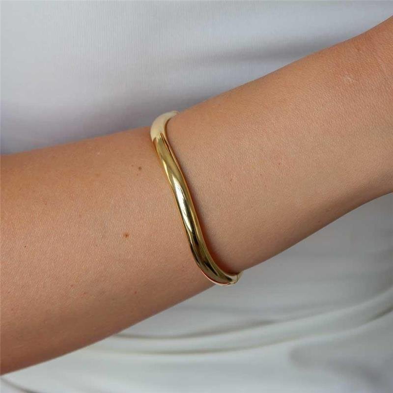 BRACELETE FOLHEADO LISO