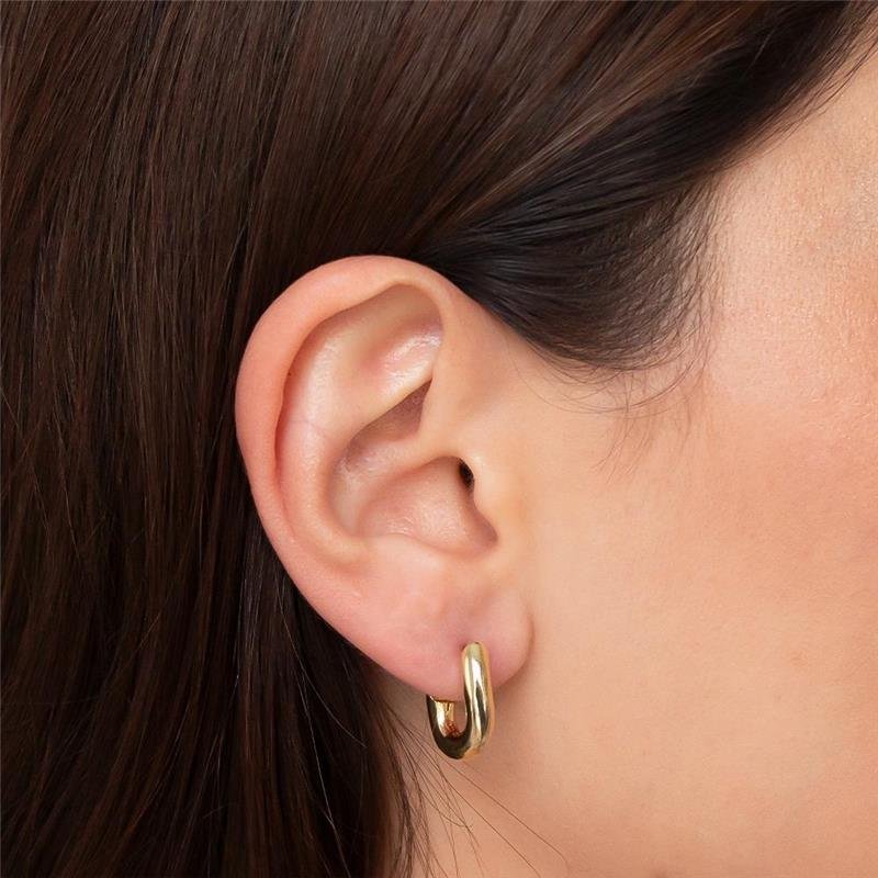 ARGOLA FOLHEADA LISA