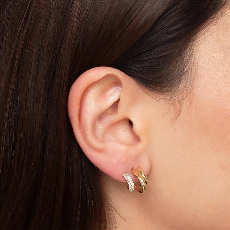 SEMI-ARGOLA FOLHEADA CRAVEJADA