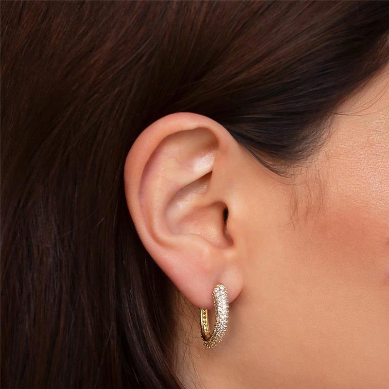 SEMI-ARGOLA FOLHEADA CRAVEJADA