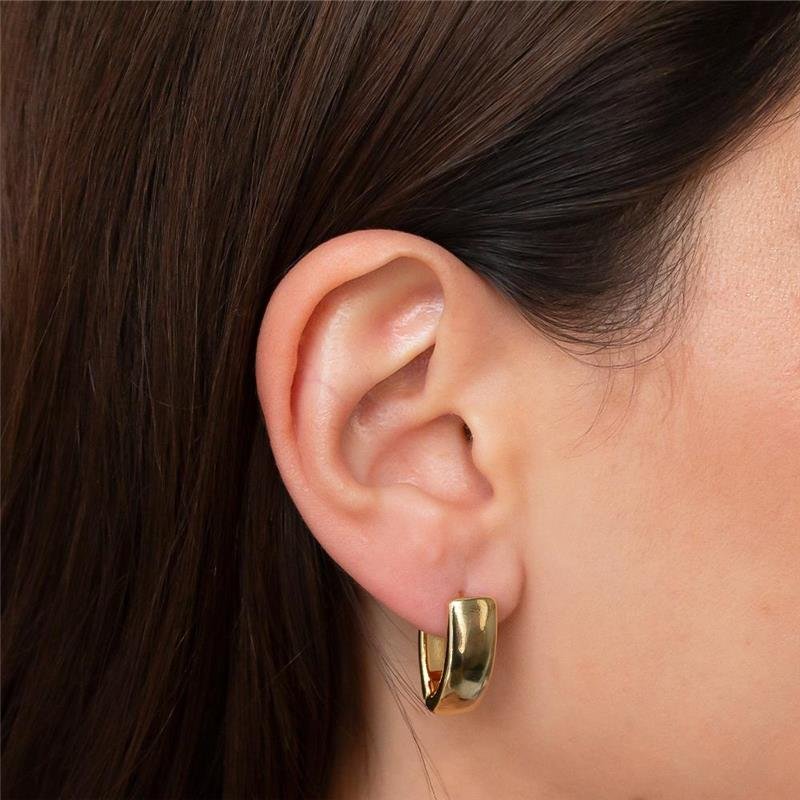 ARGOLA FOLHEADA LISA