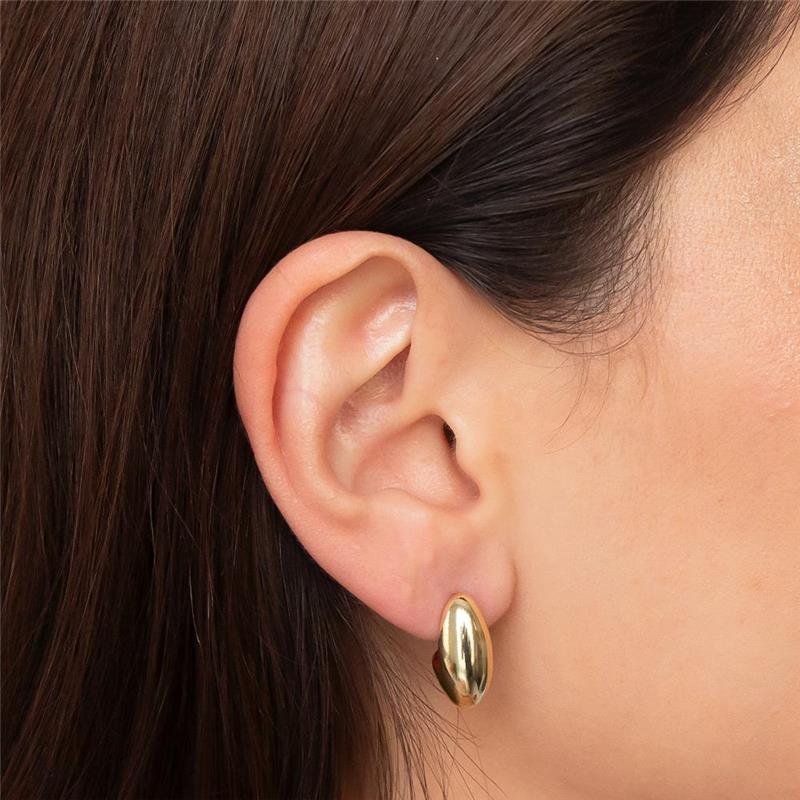 BRINCO FOLHEADO LISO