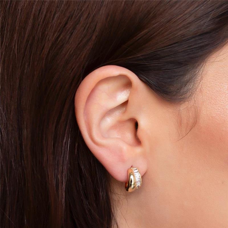 SEMI-ARGOLA FOLHEADA CRAVEJADA