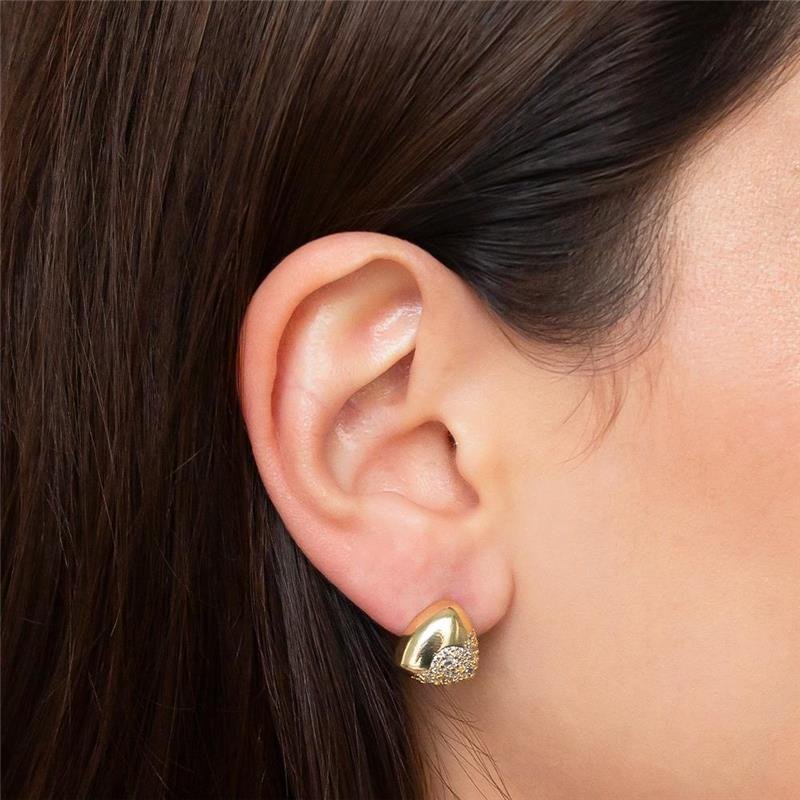 BRINCO FOLHEADO CRAVEJADO