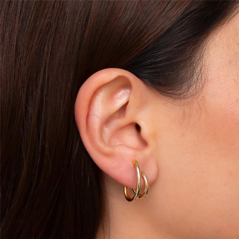 BRINCO FOLHEADO LISO