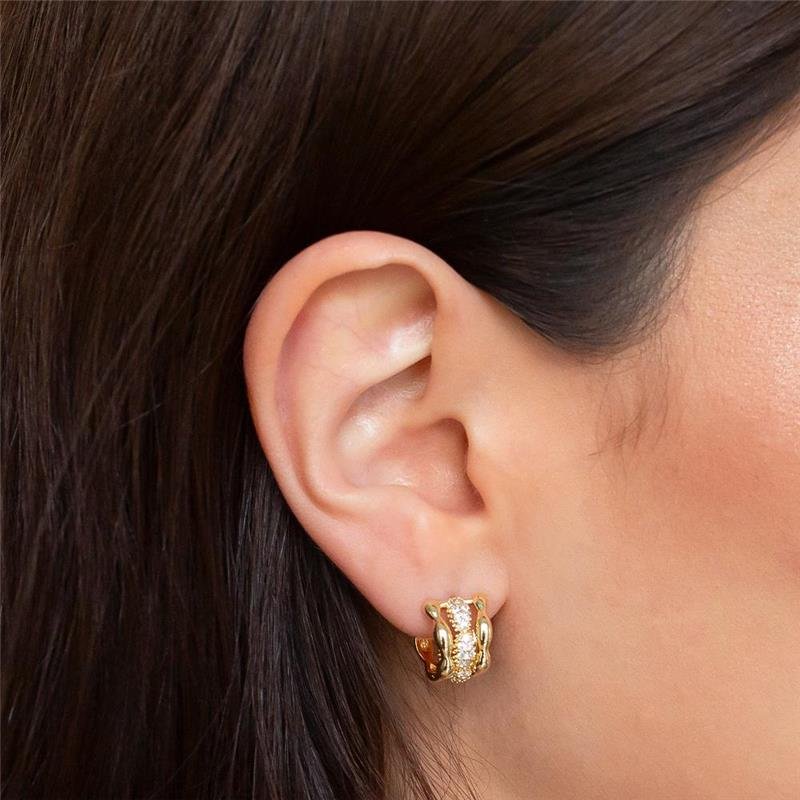 SEMI-ARGOLA FOLHEADA CRAVEJADA