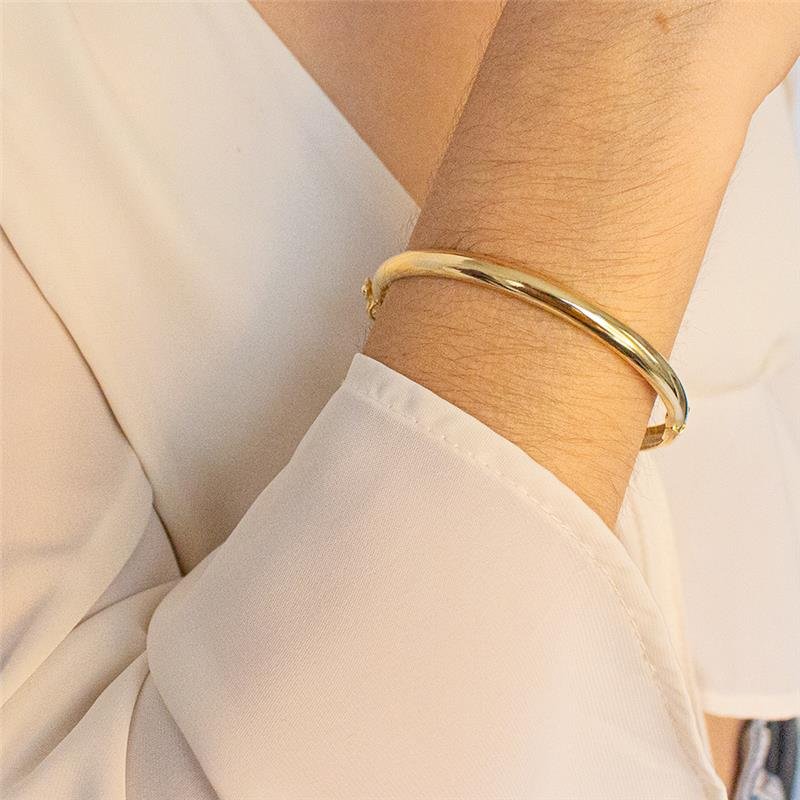 BRACELETE FOLHEADO LISO - BOLD 