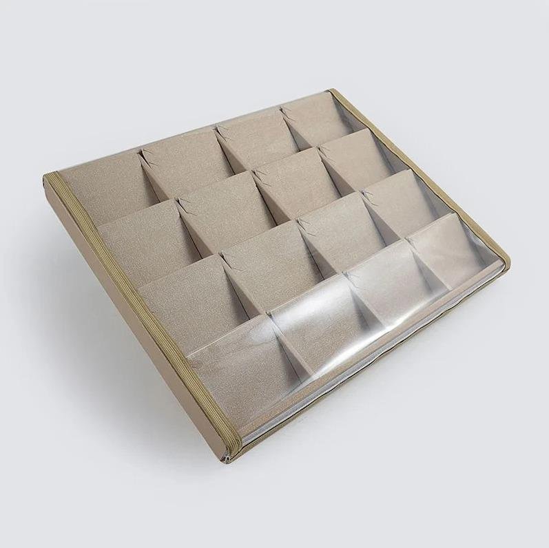 BANDEJA 16 ESP COM TAG COM TAMPA G NAPA DOURADA