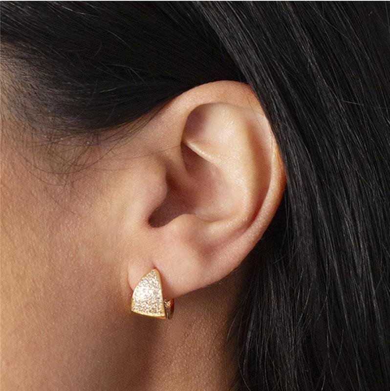 ARGOLA FOLHEADA ZIRCÔNIA