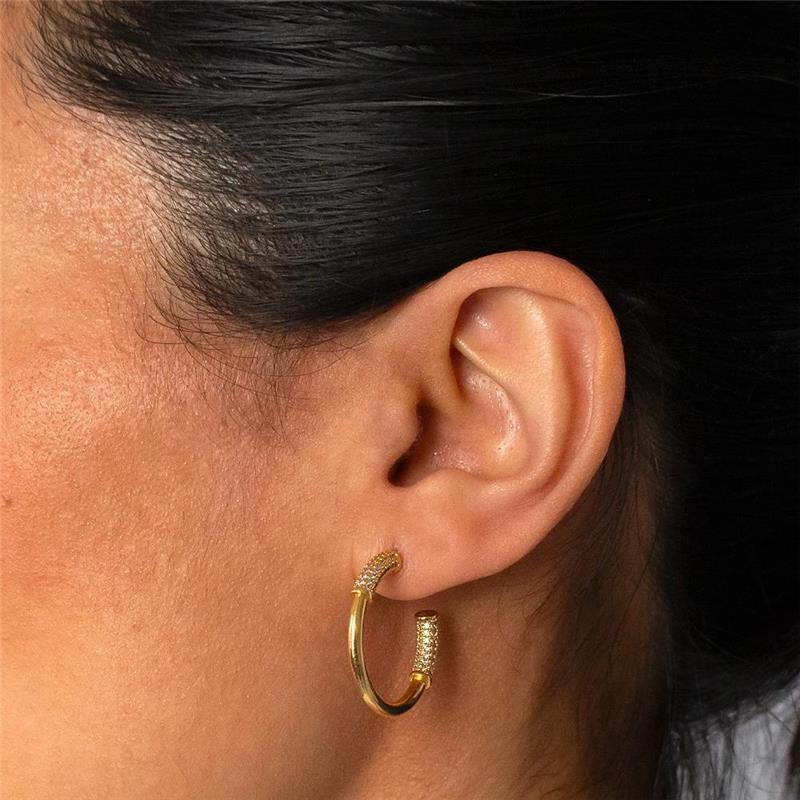 SEMI-ARGOLA FOLHEADA CRAVEJADA