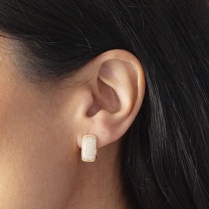 ARGOLA FOLHEADA CRAVEJADA 