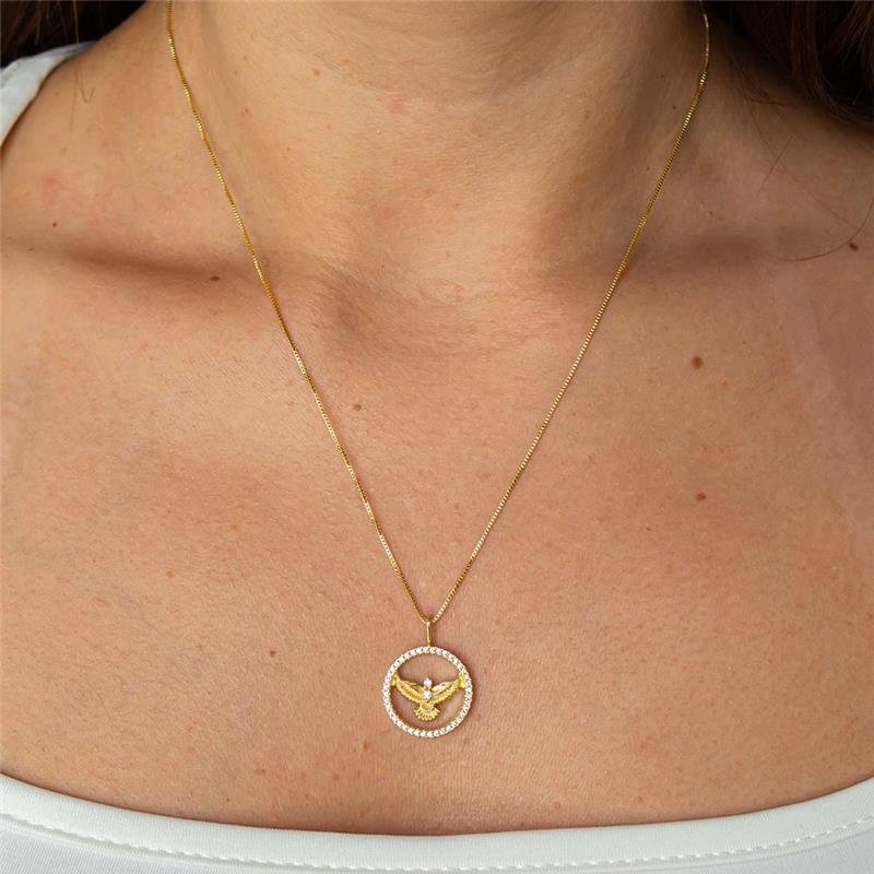 GARGANTILHA FOLHEADA ESPÍRITO SANTO BORDA CRAVEJADA