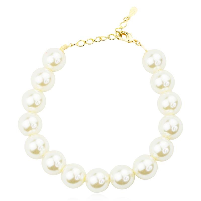 PULSEIRA DE PÉROLA COR MARFIM 12 MM E 18 CM - IMPERIAL 
