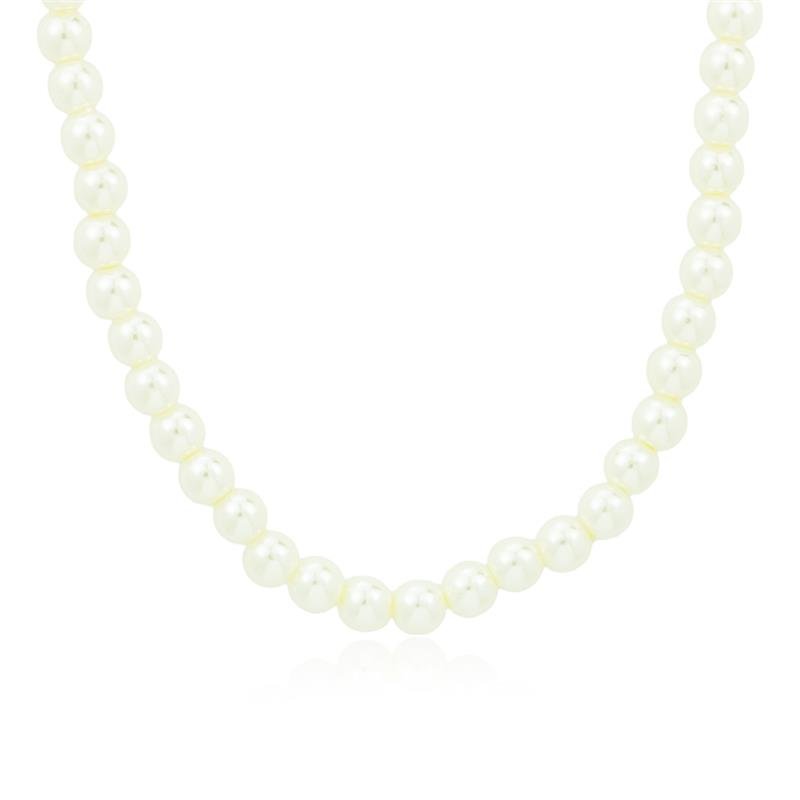 GARGANTILHA DE PÉROLAS COR MARFIM 4 MM E 40 CM 