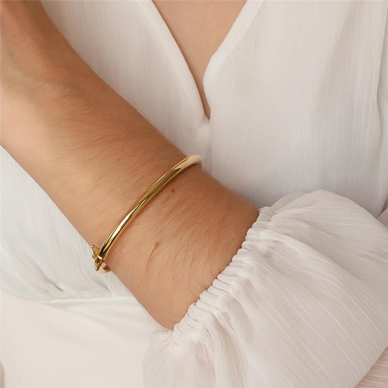 BRACELETE FOLHEADO REDONDO FECHO