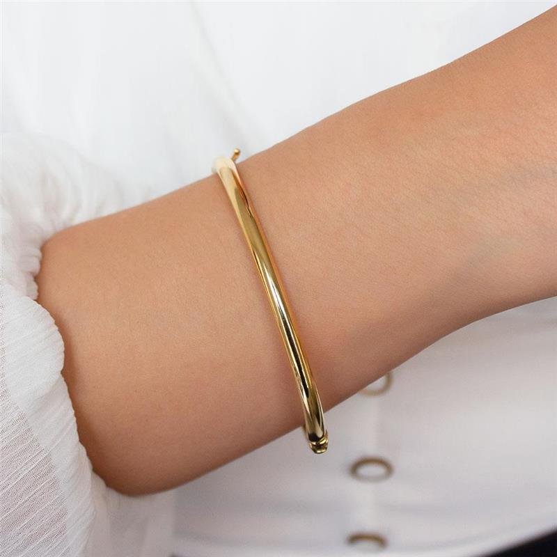 BRACELETE FOLHEADO LISO