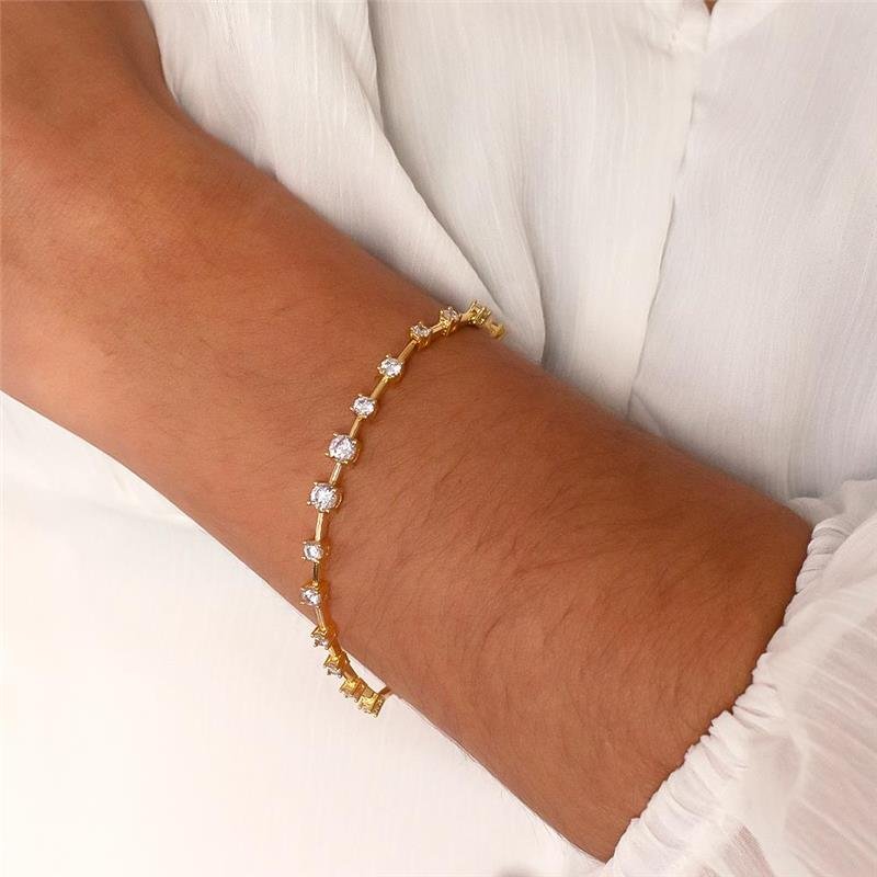 PULSEIRA FOLHEADA COM ZIRCÔNIA 