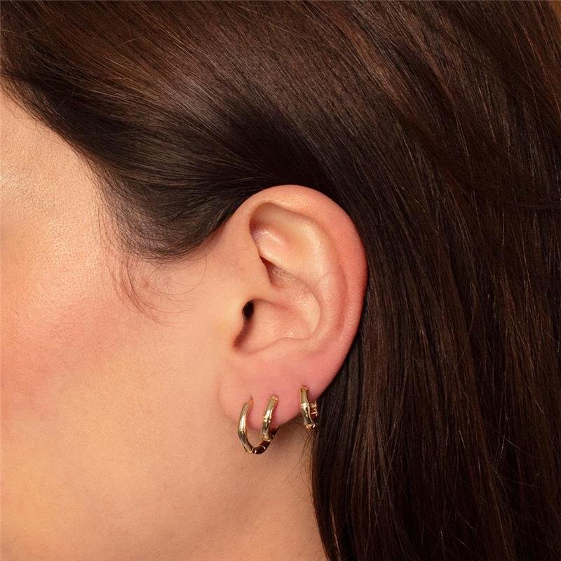 ARGOLA TRIO LISA FOLHEADA