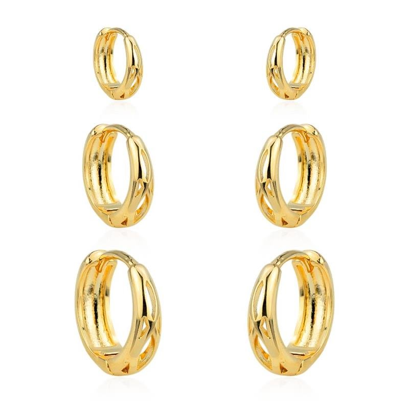 ARGOLA TRIO FOLHEADO LISO