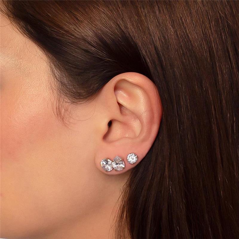 TRIO DE BRINCOS FOLHEADO PONTO DE LUZ 