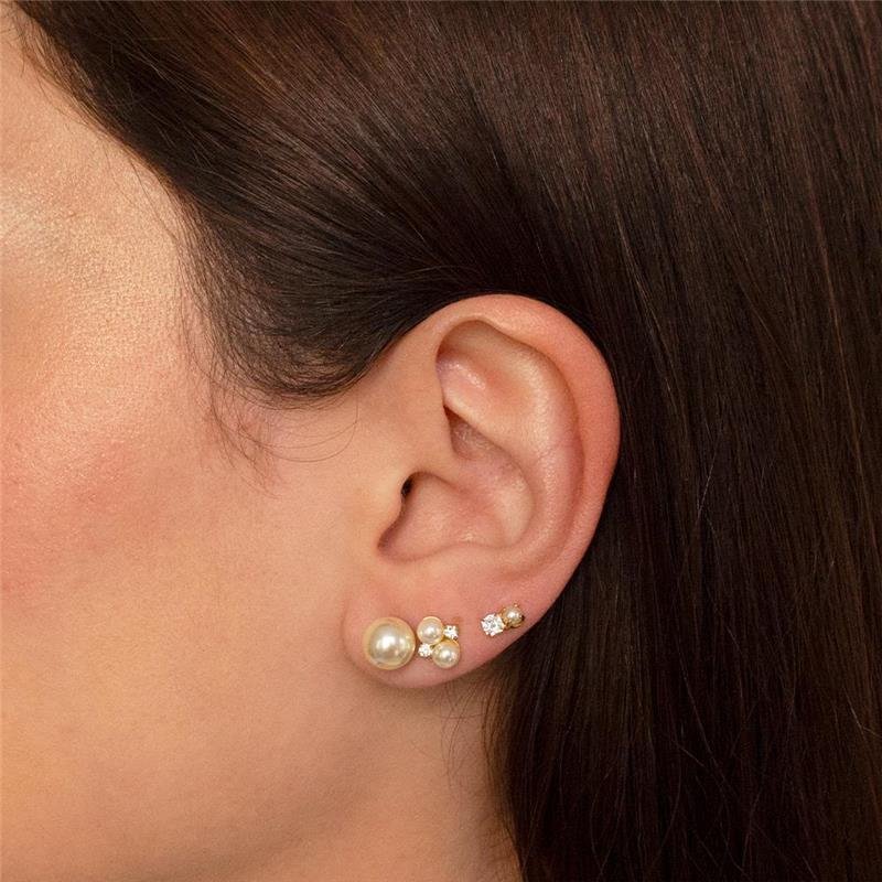 BRINCO TRIO PÉROLA FOLHEADO