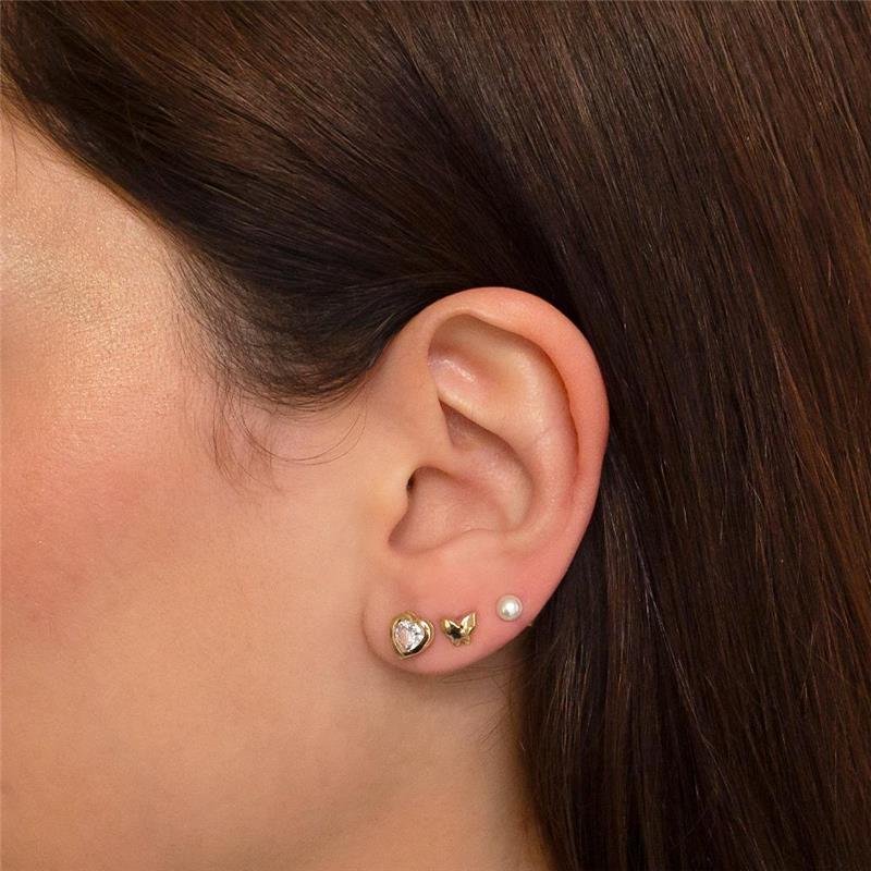 BRINCO TRIO FOLHEADO TOQUE DE BRILHO