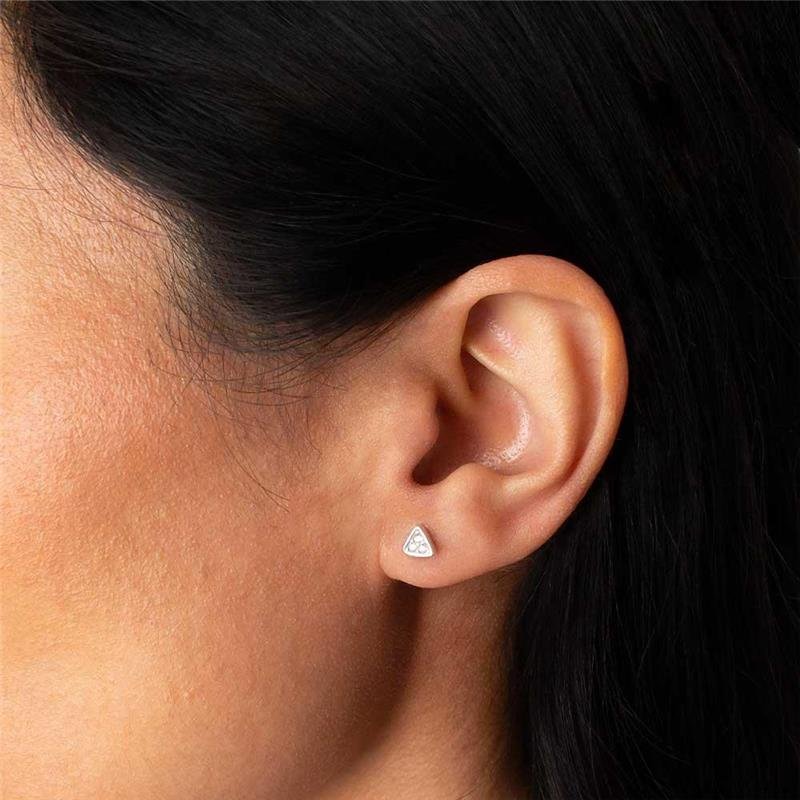 BRINCO PRATA TRIANGULO ZIRCONIA