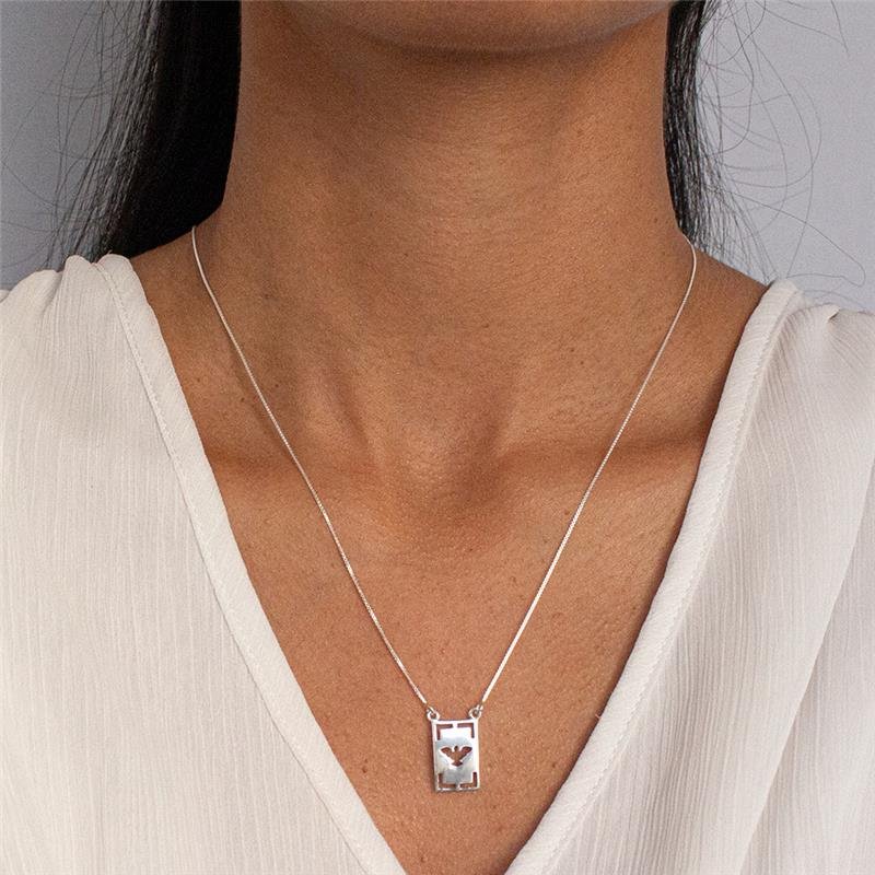 ESCAPULÁRIO EM PRATA ESPIRITO SANTO