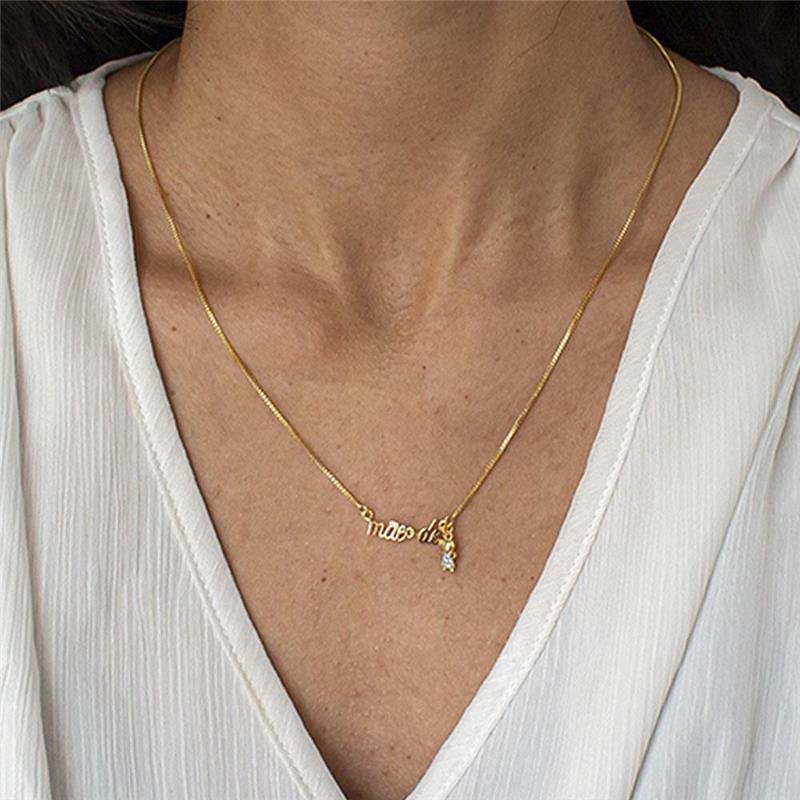 GARGANTILHA FOLHEADA MAMÃE DE MENINA