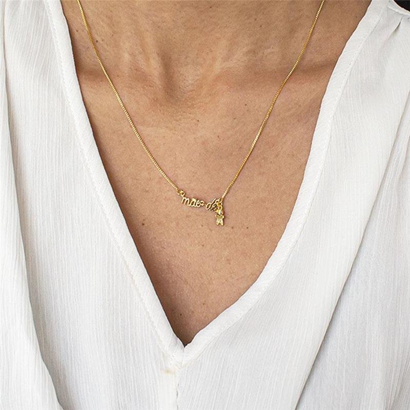 GARGANTILHA FOLHEADA MAMÃE DE MENINO