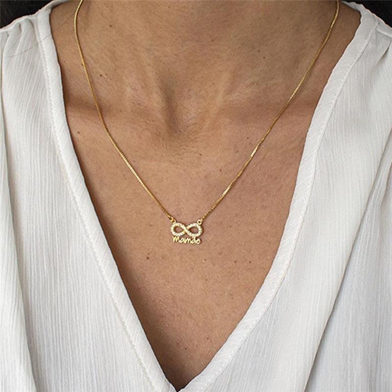 GARGANTILHA FOLHEADA INFINITO MAMÃE