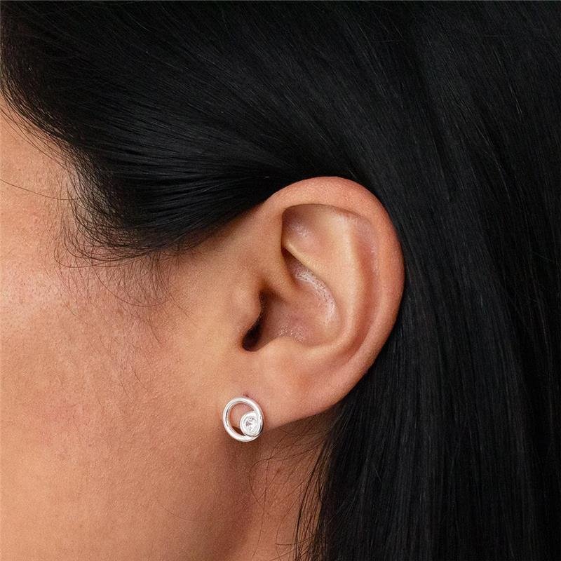 BRINCO PRATA REDONDO PONTO DE LUZ