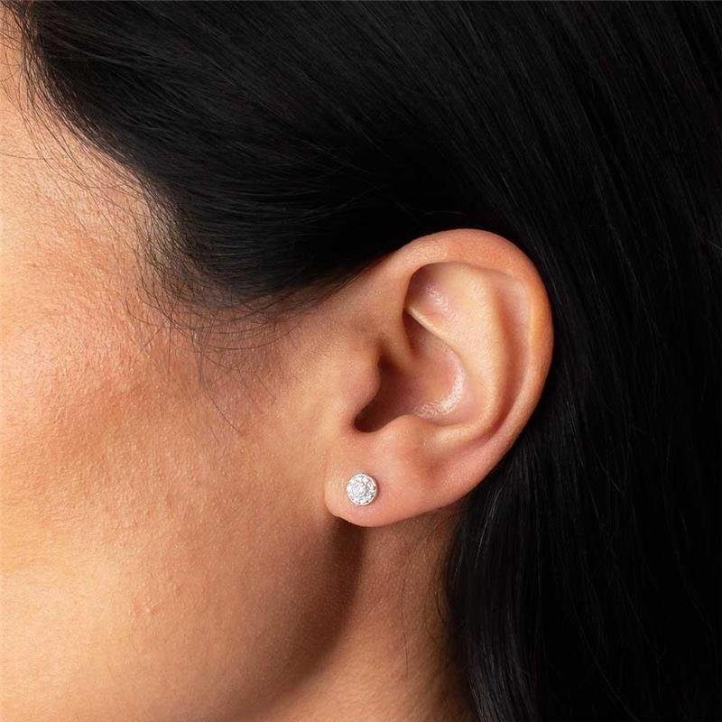 BRINCO PRATA 925 REDONDO ZIRCÔNIA